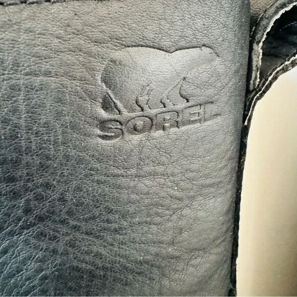 SOREL Emelie Genuine Shearling Lamb Fur Short Lace-Up Boot, Black, Size 10, NWT - Picture 10 of 16